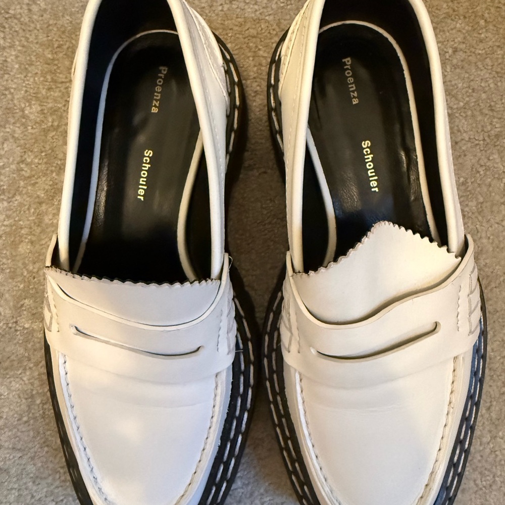 Proenza Schouler off-white Lug Sole Platform loafer sz 37 - Picture 8 of 14